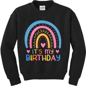 IT’S MY BIRTHDAY RAINBOW For Women Ns Girls Gift Kids Sweatshirt