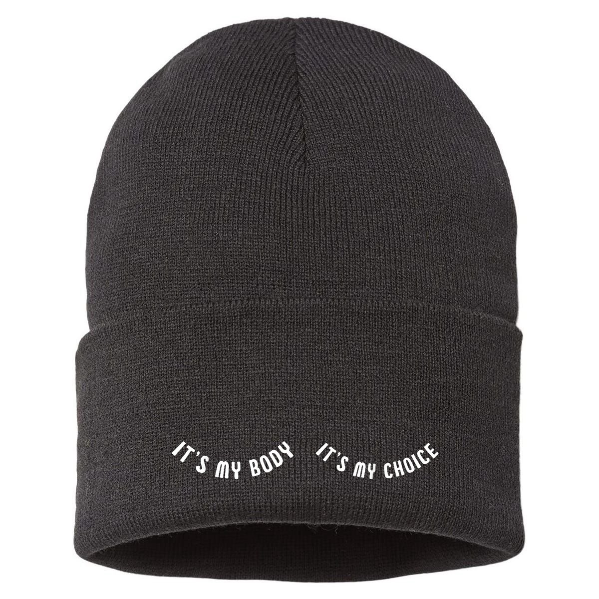 Its My Body Its My Choice Cute Feminist Sustainable Knit Beanie