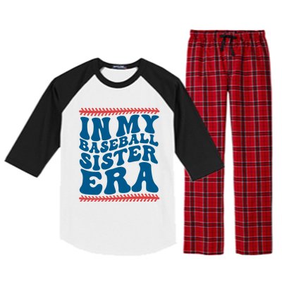 In My Baseball Sister Era Sporty Girl Raglan Sleeve Pajama Set