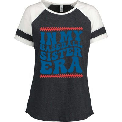 In My Baseball Sister Era Sporty Girl Enza Ladies Jersey Colorblock Tee