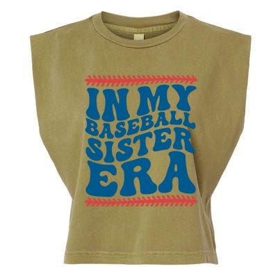 In My Baseball Sister Era Sporty Girl Garment-Dyed Women's Muscle Tee