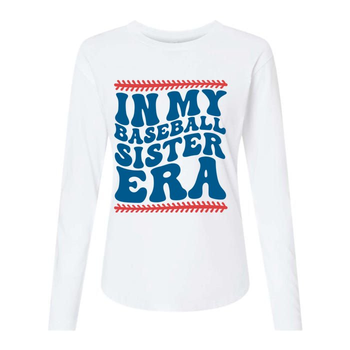 In My Baseball Sister Era Sporty Girl Womens Cotton Relaxed Long Sleeve T-Shirt