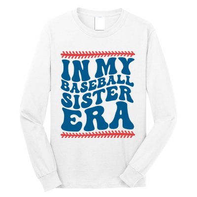 In My Baseball Sister Era Sporty Girl Long Sleeve Shirt