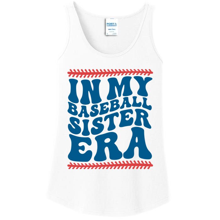 In My Baseball Sister Era Sporty Girl Ladies Essential Tank