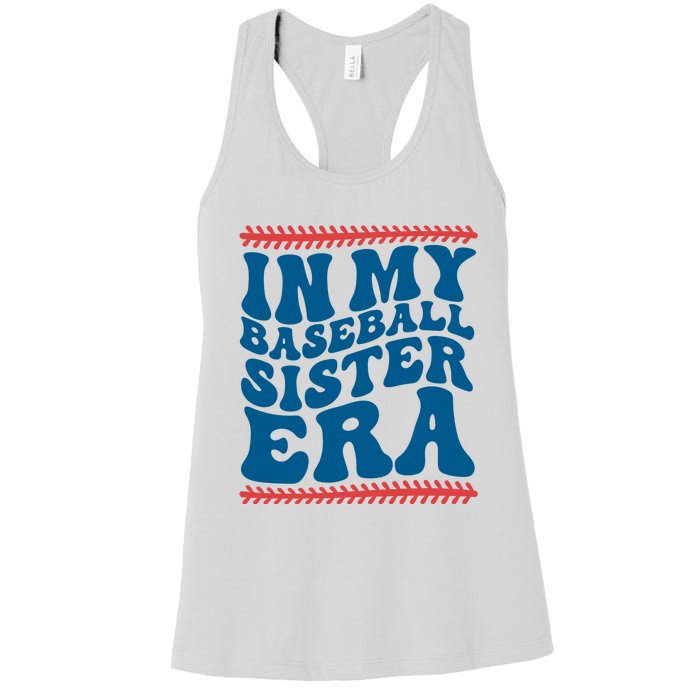 In My Baseball Sister Era Sporty Girl Women's Racerback Tank