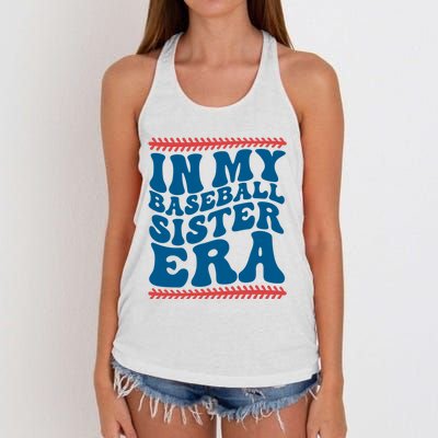 In My Baseball Sister Era Sporty Girl Women's Knotted Racerback Tank