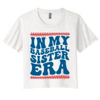 In My Baseball Sister Era Sporty Girl Women's Crop Top Tee