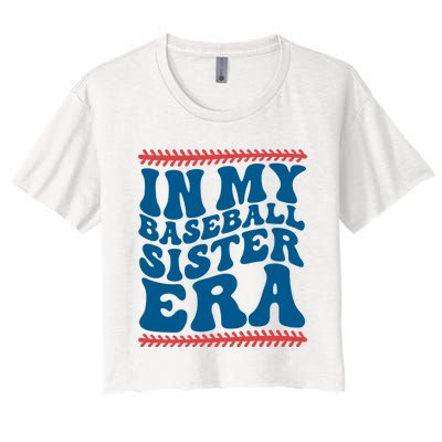 In My Baseball Sister Era Sporty Girl Women's Crop Top Tee