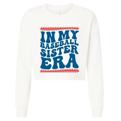 In My Baseball Sister Era Sporty Girl Cropped Pullover Crew