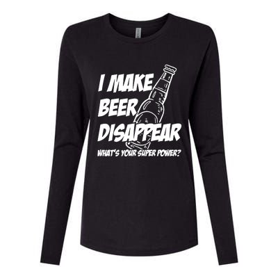 I Make Beer Disappear Womens Cotton Relaxed Long Sleeve T-Shirt