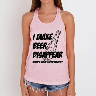 I Make Beer Disappear Women's Knotted Racerback Tank