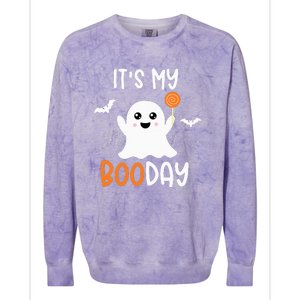 Its My Boo Day Cute Halloween Birthday Ghost Colorblast Crewneck Sweatshirt