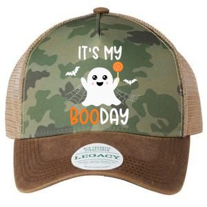 Its My Boo Day Cute Halloween Birthday Ghost Legacy Tie Dye Trucker Hat