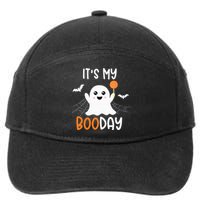 Its My Boo Day Cute Halloween Birthday Ghost 7-Panel Snapback Hat