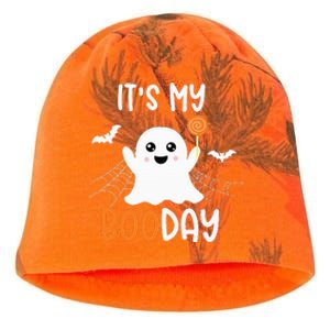 Its My Boo Day Cute Halloween Birthday Ghost Kati - Camo Knit Beanie