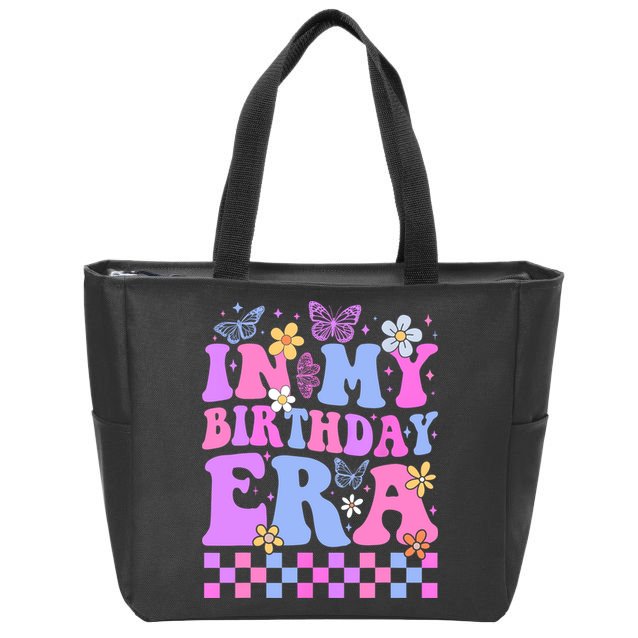 In My Birthday Era Retro Funny Bday Gifts Girl Zip Tote Bag