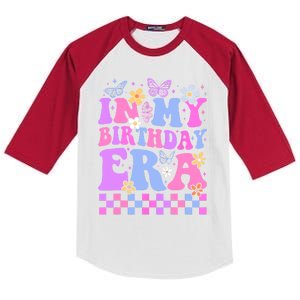 In My Birthday Era Retro Funny Bday Gifts Girl Kids Colorblock Raglan Jersey