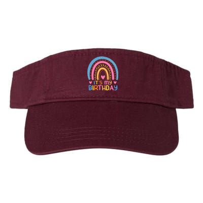 IT’S MY BIRTHDAY RAINBOW For Women Teens Women Gifts Valucap Bio-Washed Visor