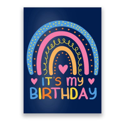 IT’S MY BIRTHDAY RAINBOW For Women Teens Women Gifts Poster