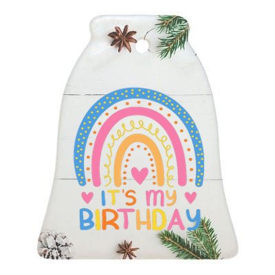 IT’S MY BIRTHDAY RAINBOW For Women Teens Women Gifts Ceramic Bell Ornament