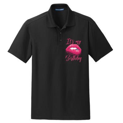 It's My Birthday For Women Gift For Mom Wife Gigi Birthday Dry Zone Grid Polo