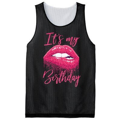 It's My Birthday For Women Gift For Mom Wife Gigi Birthday Mesh Reversible Basketball Jersey Tank