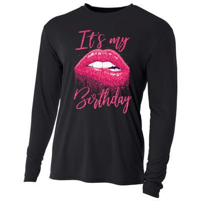 It's My Birthday For Women Gift For Mom Wife Gigi Birthday Cooling Performance Long Sleeve Crew