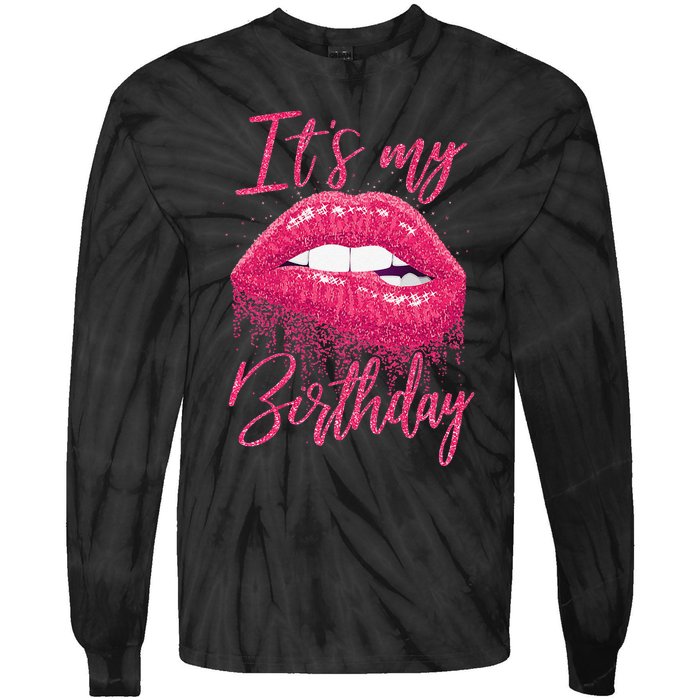 It's My Birthday For Women Gift For Mom Wife Gigi Birthday Tie-Dye Long Sleeve Shirt