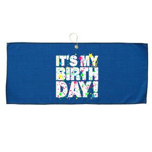 ItS My Birthday Teens Confetti Large Microfiber Waffle Golf Towel