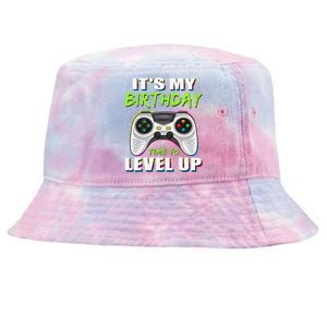 ItS My Birthday Boy Time To Level Up Video Game Gift Tie-Dyed Bucket Hat