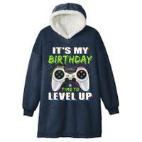 ItS My Birthday Boy Time To Level Up Video Game Gift Hooded Wearable Blanket