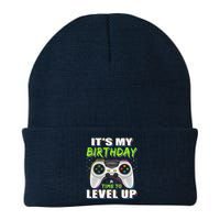 ItS My Birthday Boy Time To Level Up Video Game Gift Knit Cap Winter Beanie