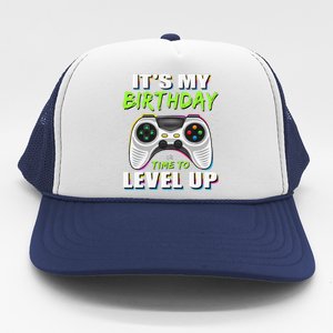 ItS My Birthday Boy Time To Level Up Video Game Gift Trucker Hat