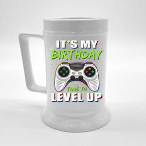 ItS My Birthday Boy Time To Level Up Video Game Gift Beer Stein