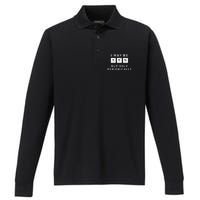 I May Be Nerdy But Only Periodically Funny Chemistry Gift Performance Long Sleeve Polo