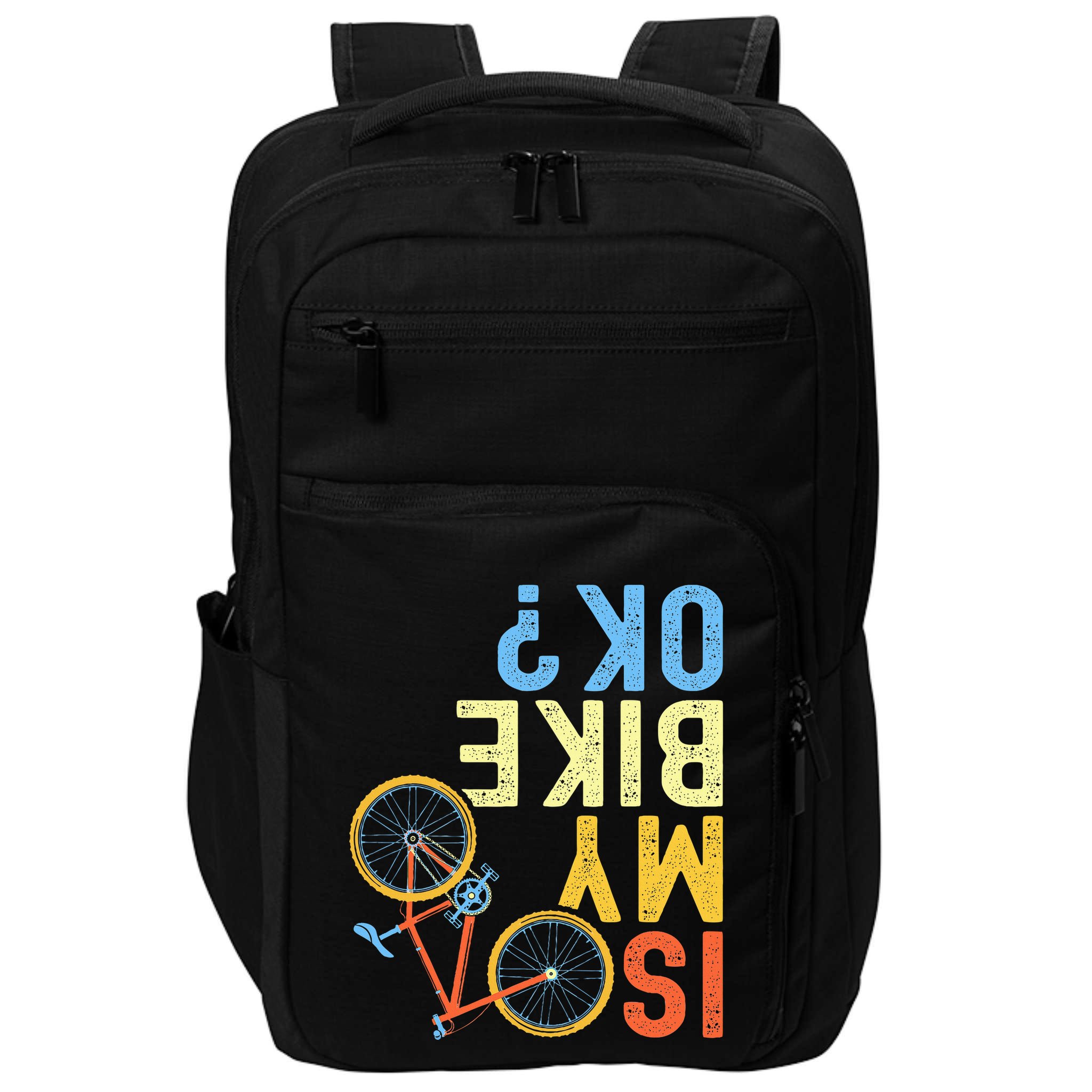 Is My Bike Ok Funny Cycling Cyclist Impact Tech Backpack
