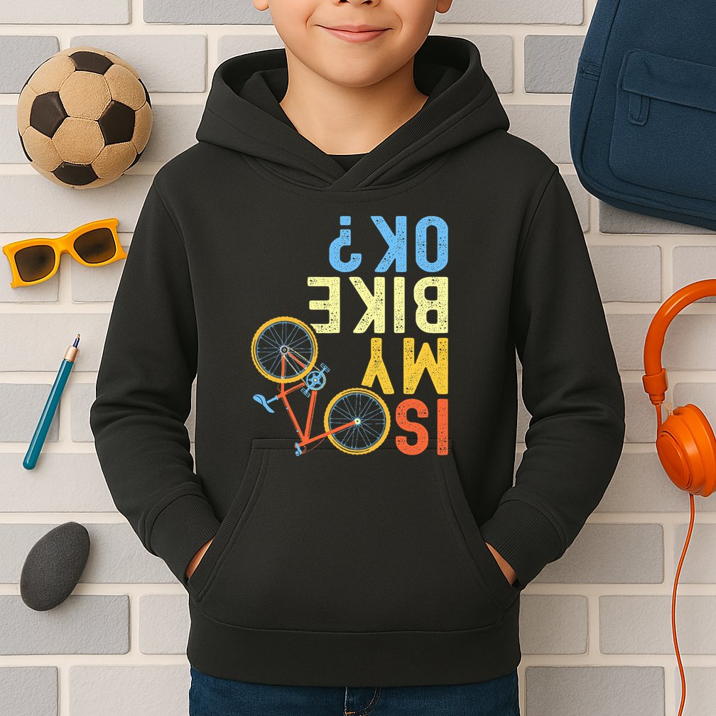 Is My Bike Ok Funny Cycling Cyclist Kids Hoodie