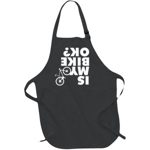 Is My Bike OK Tshirt Funny Mountain Bike Full-Length Apron With Pockets