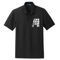 Is My Bike OK Tshirt Funny Mountain Bike Dry Zone Grid Polo