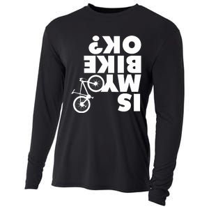 Is My Bike OK Tshirt Funny Mountain Bike Cooling Performance Long Sleeve Crew