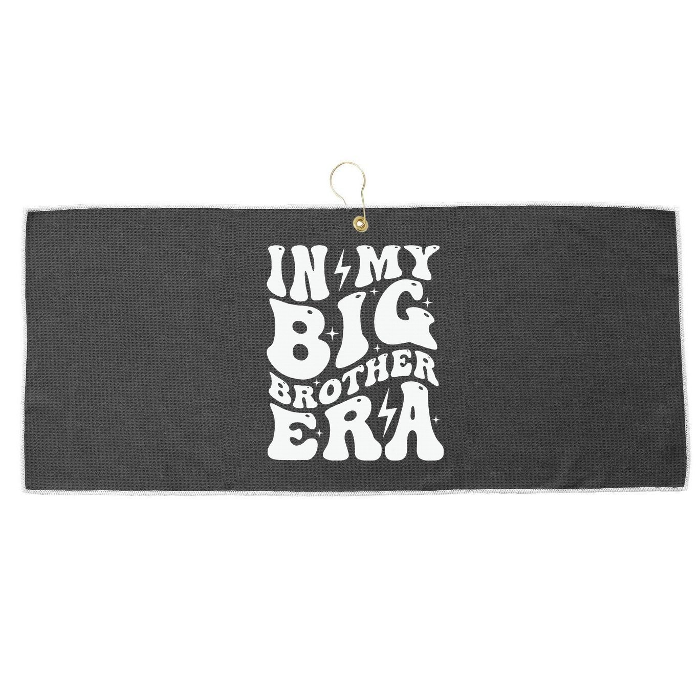 In My Big Brother Era Pregnancy Announcement For Brother Large Microfiber Waffle Golf Towel