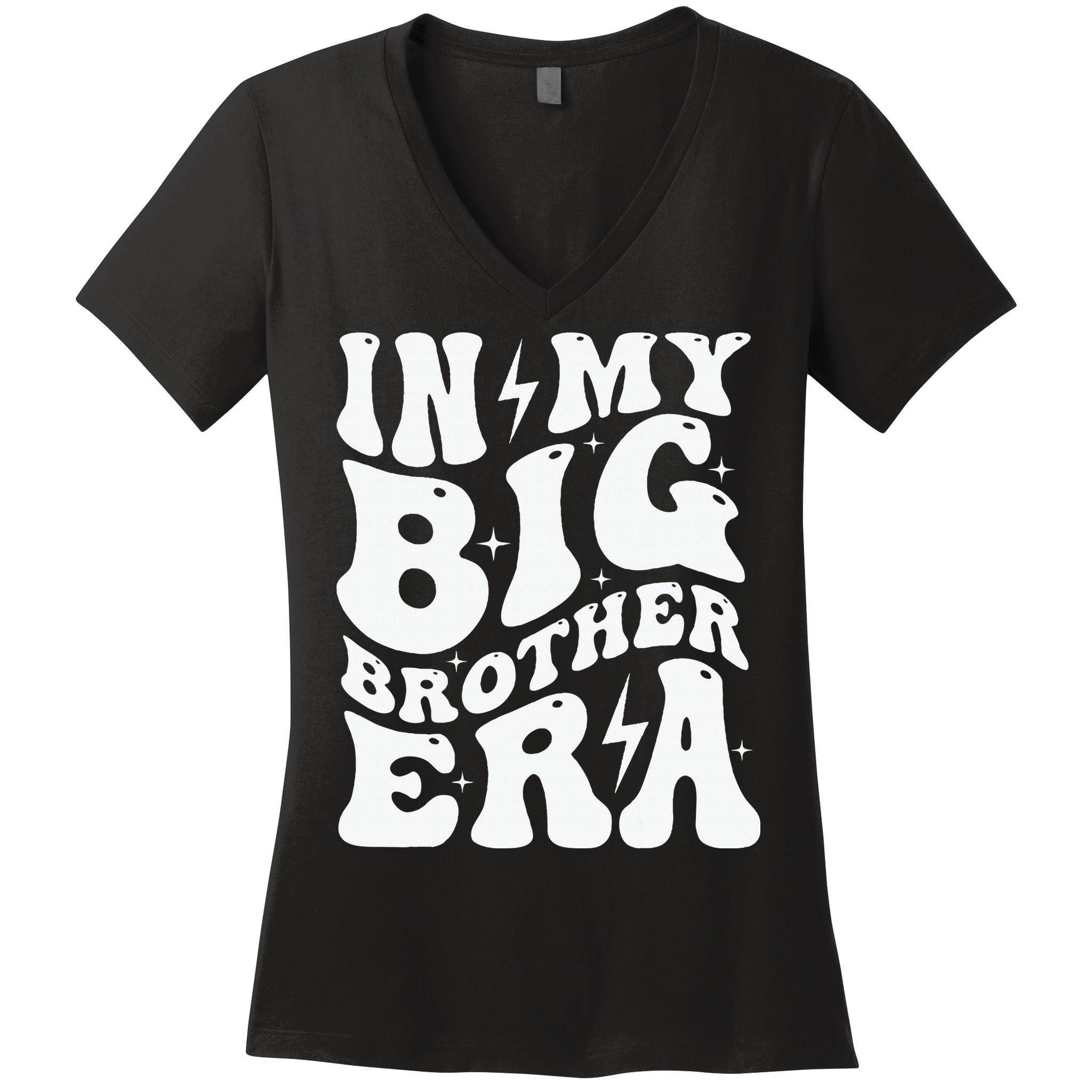 In My Big Brother Era Pregnancy Announcement For Brother Women's V-Neck T-Shirt