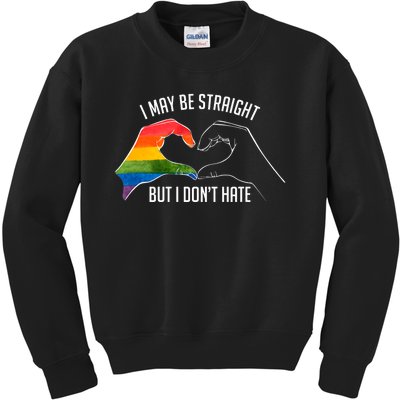 I May Be Straight But I DonT Hate Support Pride Lgbt Kids Sweatshirt