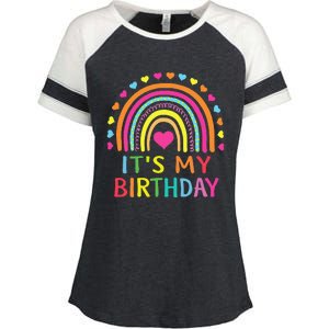 ItS My Birthday  Teens Girl Gift Rainbow Enza Ladies Jersey Colorblock Tee