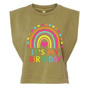 ItS My Birthday  Teens Girl Gift Rainbow Garment-Dyed Women's Muscle Tee