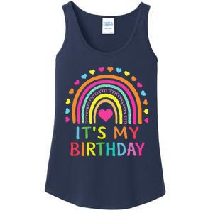 ItS My Birthday  Teens Girl Gift Rainbow Ladies Essential Tank