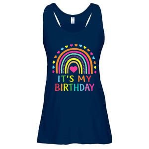 ItS My Birthday  Teens Girl Gift Rainbow Ladies Essential Flowy Tank