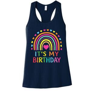 ItS My Birthday  Teens Girl Gift Rainbow Women's Racerback Tank