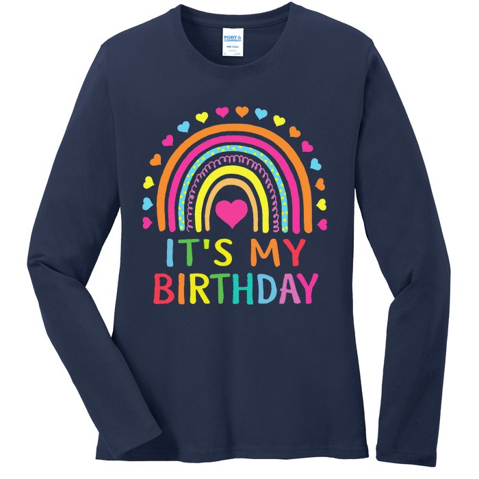 ItS My Birthday  Teens Girl Gift Rainbow Ladies Long Sleeve Shirt