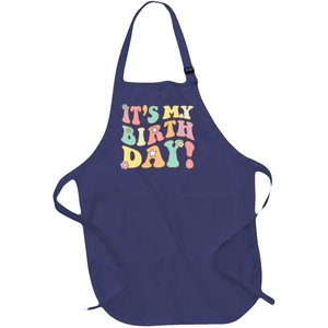 Its My Birthday Groovy Birthday Teens Full-Length Apron With Pockets